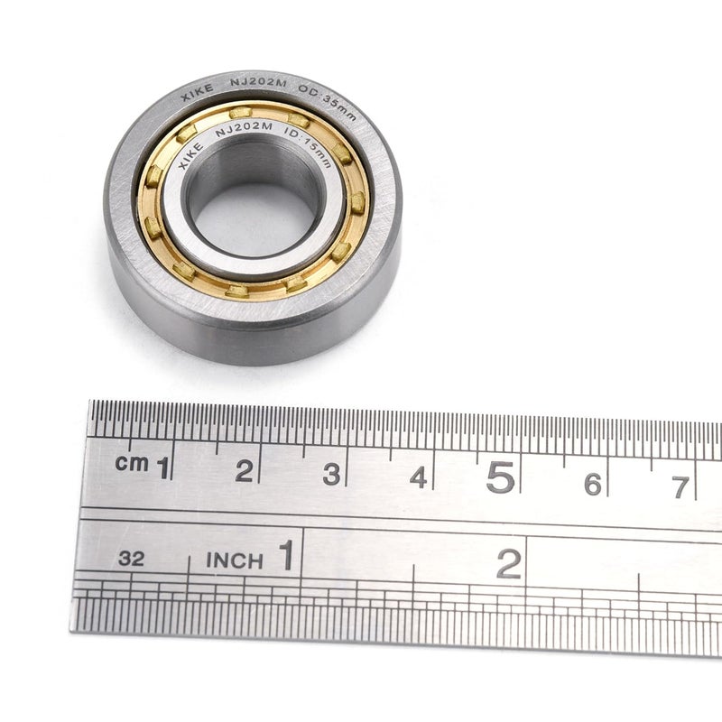 Xike 1 Pcs NJ202M Cylindrical Roller Bearings 15x35x11mm, Fits DIY/Motor/Turbines/Compressors/Reducer/Gearbox, Industrial/Agricultural/Engineering/Garden Machinery. - Image 5